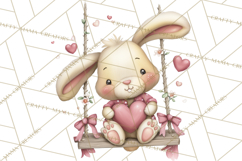Valentine Pets Clipart, PNG, Cute Cats Dogs Bunnies Product Image 5