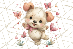 Valentine Pets Clipart, PNG, Cute Cats Dogs Bunnies Product Image 2