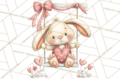 Valentine Pets Clipart, PNG, Cute Cats Dogs Bunnies Product Image 5