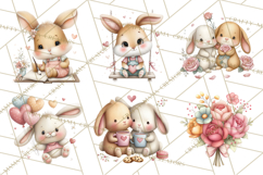 Valentine Pets Clipart, PNG, Cute Cats Dogs Bunnies Product Image 3
