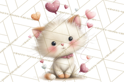 Valentine Pets Clipart, PNG, Cute Cats Dogs Bunnies Product Image 4