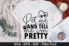 Dog Bandana SVG Design -Pet me and tell me i m pretty Product Image 2