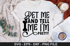 Dog Bandana SVG Design -Pet me and tell me i m pretty Product Image 3