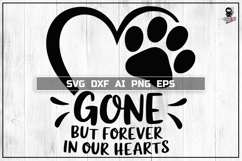 Pet Memorial SVG, Cat/Dog Paw, Memorial Cut file decal Product Image 1