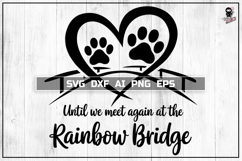 Pet Memorial SVG, Cat/Dog Paw, Memorial Cut file decal Product Image 1