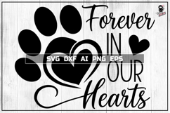 Pet Memorial SVG, Cat/Dog Paw, Memorial Cut file decal Product Image 1