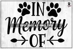 Pet Memorial SVG, Cat/Dog Paw, Memorial Cut file decal Product Image 1