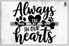 Pet Memorial SVG, Cat/Dog Paw, Memorial Cut file decal Product Image 1