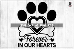 Pet Memorial SVG, Cat/Dog Paw, Memorial Cut file decal Product Image 1