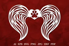 Pet Memorial Angel Wings | Pet Memorial Angel Wings SVG Product Image 1