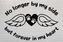 Pet Memorial Angel Wings with sign, Dog Memorial SVG Product Image 2