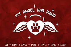 Pet Memorial SVG, Pet Memorial Tattoo, Heart Memorial SVG Product Image 1