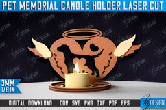 Pet Memorial Candle Holder Laser Cut | 3D Candle Holder Product Image 1
