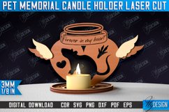 Pet Memorial Candle Holder Laser Cut | 3D Candle Holder Product Image 1