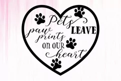 Pet Memorial Quote SVG, Dog Heart Memorial SVG Product Image 2