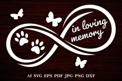 Pet Memorial, Pet Memorial Tattoo SVG, Dog Memorial SVG Product Image 1