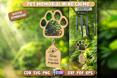 Pet Memorial Wind Chime Laser Cut | Bereavement Gift | CNC Product Image 1