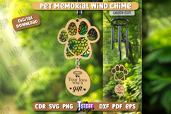 Pet Memorial Wind Chime Laser Cut | Bereavement Gift | CNC Product Image 1