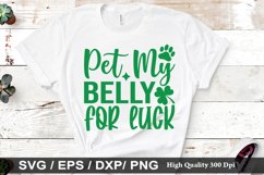 Pet my belly for luck SVG - St. Patrick&#039;s Day Design Product Image 1