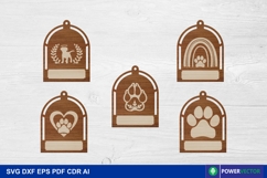 Pet Paw Ornament SVG | Dog Custom Christmas Decor Cut Files Product Image 2