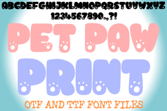 Pet Paw Print Handwriting Alphabet Lettering ABC Text Font OTF by Squeeb Creative