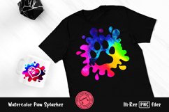 Watercolor Sublimation Pet Paw Splashes Product Image 5