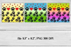 Paw print tumbler sublimation design wrap 20 Oz, paw tumbler wrap, dog paws tumbler, cat paws tumbler.