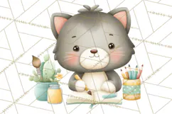 Pet Clipart PNG, Pastel Animal Planner Icons Product Image 4
