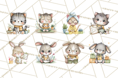 Pet Clipart PNG, Pastel Animal Planner Icons Product Image 4