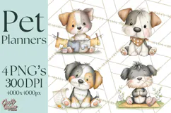 Pet Clipart PNG, Pastel Animal Planner Icons Product Image 1