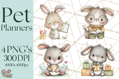 Pet Clipart PNG, Pastel Animal Planner Icons Product Image 1