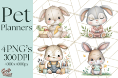 Pet Clipart PNG, Pastel Animal Planner Icons Product Image 1
