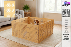 Pet Playpen Laser Cut | Fence Panel | Puppy Exercise Pen SVG Product Image 1