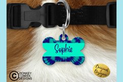 Pet ID Tag Sublimation Bundle|Tie Dye| Dog Bone PNG Designs Product Image 11