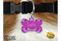 Pet ID Tag Sublimation Bundle|Tie Dye| Dog Bone PNG Designs Product Image 10