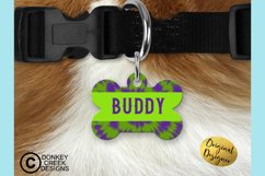 Pet ID Tag Sublimation Bundle|Tie Dye| Dog Bone PNG Designs Product Image 4