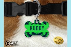 Pet ID Tag Sublimation Bundle|Tie Dye| Dog Bone PNG Designs Product Image 12