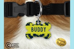 Pet ID Tag Sublimation Bundle|Tie Dye| Dog Bone PNG Designs Product Image 13