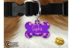 Pet ID Tag Sublimation Bundle|Tie Dye| Dog Bone PNG Designs Product Image 9