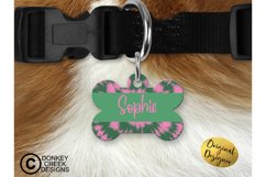 Pet ID Tag Sublimation Bundle|Tie Dye| Dog Bone PNG Designs Product Image 8