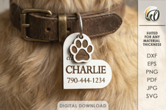 Personalized Pet Collar Tags Bundle Laser Cut. Name Tag SVG Product Image 13
