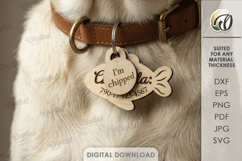 Personalized Pet Collar Tags Bundle Laser Cut. Name Tag SVG Product Image 11