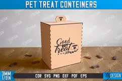Pets Treat Box Laser Cut Design, 3d Pet Food Container SVG Product Image 1