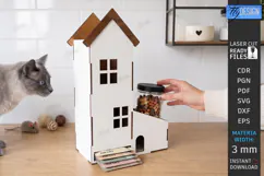 Pet Treat Organizer Laser Cut | Wooden Dog Cat Treat Station Product Image 1