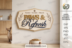 Pet Treat Station Signs Bundle Laser Cut. Wall Decor SVG Product Image 2