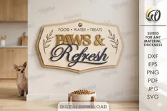 Pet Treat Station Sign Laser Cut. Wall Decor SVG Product Image 1