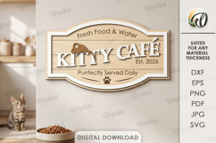 Cat Treat Wall SIgn Laser Cut. Wall Decor SVG Product Image 1