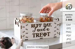 3D Dog Treats Storage Box Laser Cut. Dog Treat Holder SVG Product Image 1