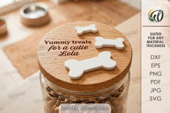Pet Treats Jar lids Bundle Laser Cut. Mason Jar Topper SVG Product Image 2