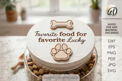 3D Pet Treats Jar lid Laser Cut. Mason Jar Topper SVG Product Image 1